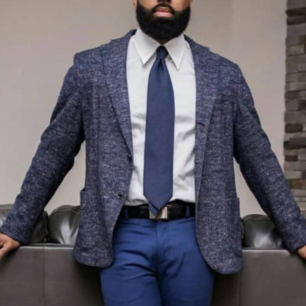 Altea Navy Wool Sport Coat